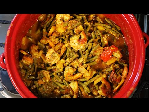 Curry Bodi With Shrimp And Potato | CaribbeanPot.com
