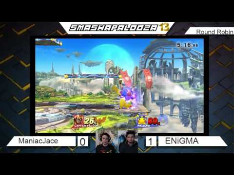 SmashaPalooza 13: Round Robin - MaNiAcJaCe (Samus, Captain Falcon) vs ENiGMA (Mario, Pikachu)