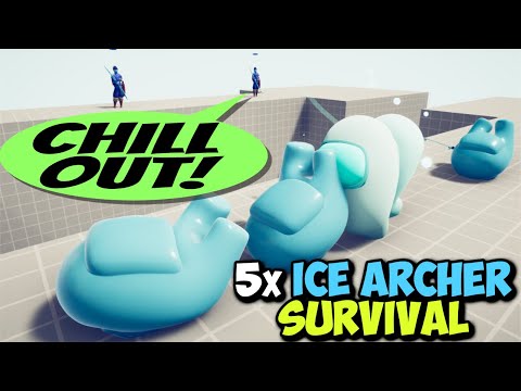 ❄️Chill! 5x Ice Archer Survival vs Every Faction - Totally Accurate Battle Simulator TABS