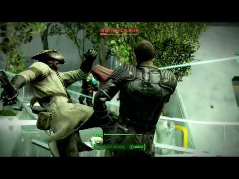 Institute Courser Gets Wrecked - Fallout 4