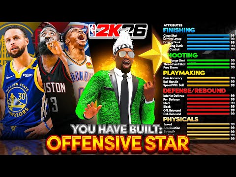 BEST 6’4 POINT GUARD BUILD is an OFFENSIVE STAR in NBA 2K26! BEST ALL AROUND BUILD in NBA2K26!