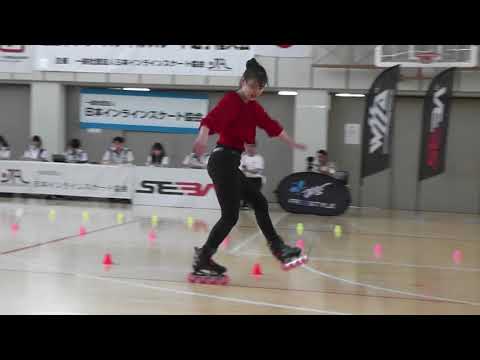 Kawashima Natsuki,2018 Senior Women Slalom,All Japan Freestyle Skateing Championship.