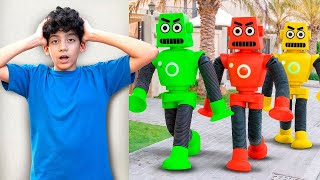Download lagu Robots Come to Life in the Real World! 🤖 Jason and Alex Have Fun Playing Robots mp3