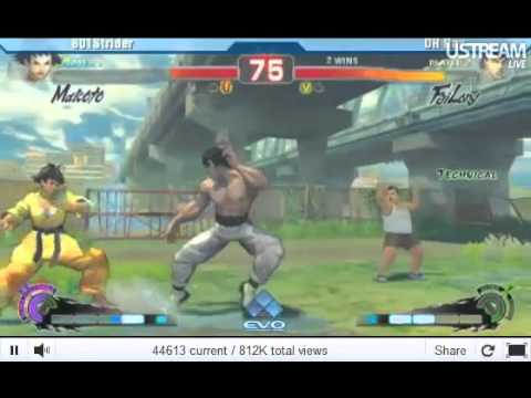 EVO 2011 :  SSF4 AE   801Strider (Makoto) vs  DR Ray (Fei Long)