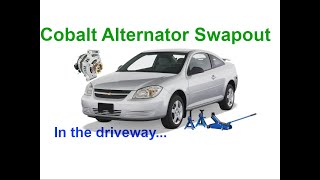 Chevy Cobalt Detailed Alternator Replacement in the Driveway