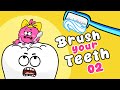 Brush Your Teeth 02 Hacky Baby Tooth Brush Children S Song Healthy Habits Nursery Rhymes