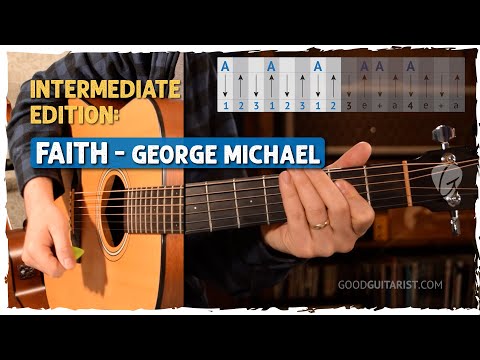 "Faith" Guitar Tutorial – George Michael | Non-Beginner Chords & Funky Strumming