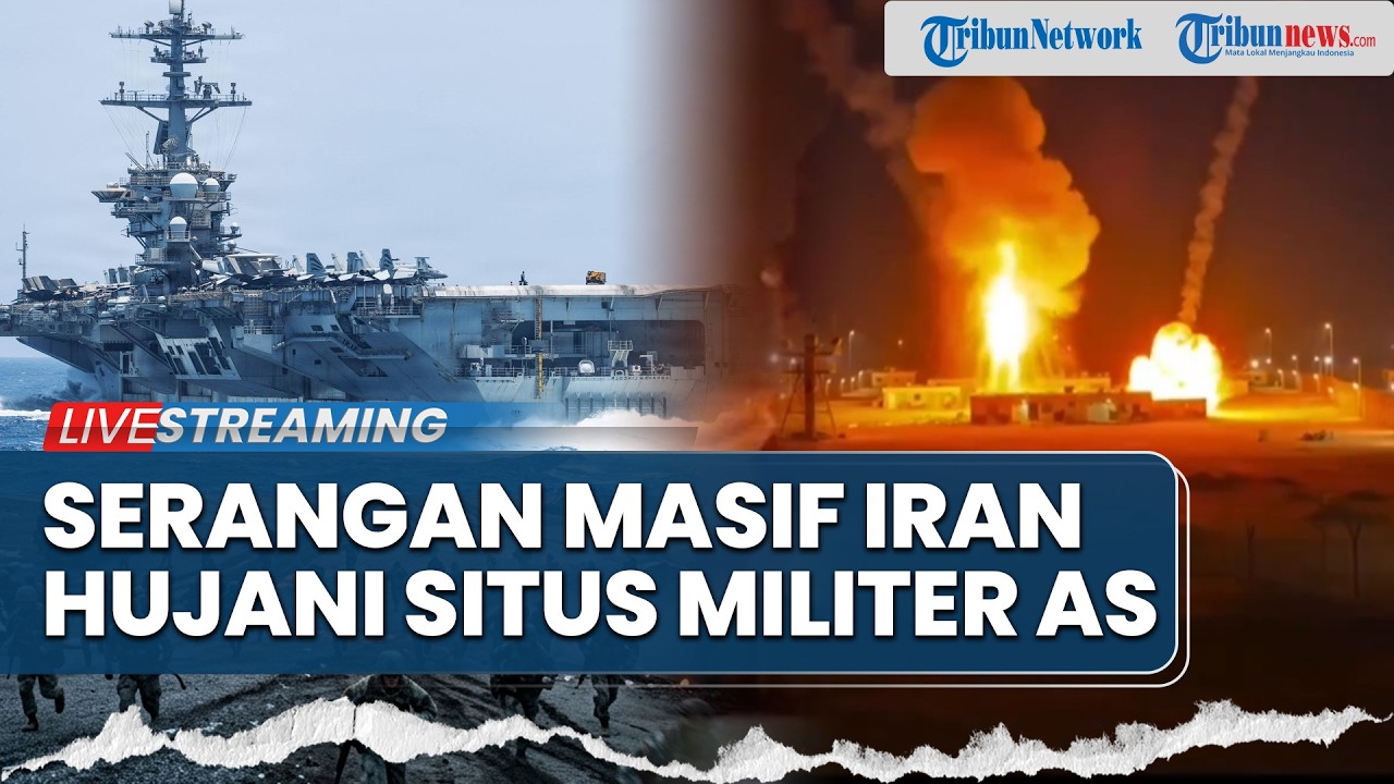 Iran Lancarkan Serangan Besar-besaran Sasar Kapal & Markas Militer AS, Balasan Serangan Musuh