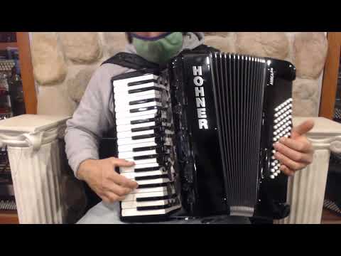 HOHNAMICAIII -  Black Hohner Amica III Forte Piano Accordion LMM 34 72  $1999
