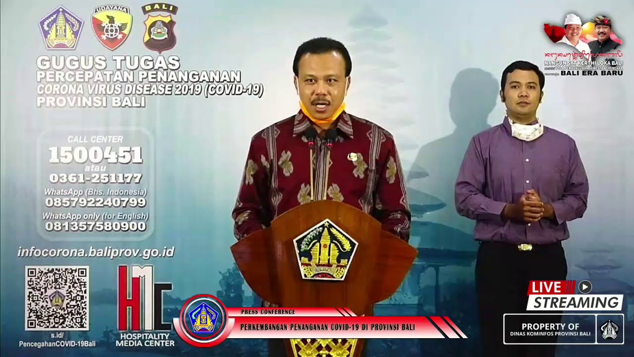 Siaran Pers Perkembangan Penanggulangan COVID–19 Provinsi Bali per 21 April 2020