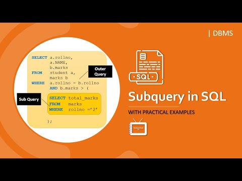 Subquery In Sql Sql Subquery With Practical Example Dbms