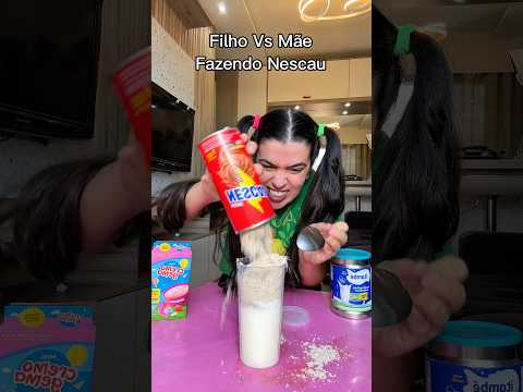 Son vs mother making Nescau #fyp #children #children