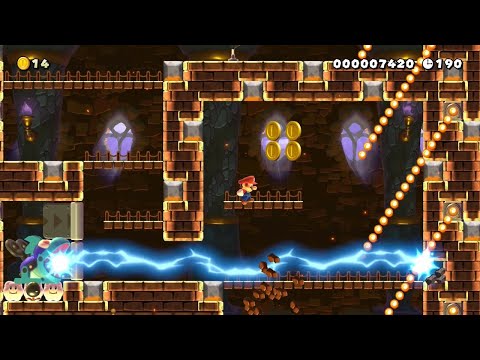 Super Mario Maker 2 - 6-5 Iggy's Fire Bar Castle by Yasufmon - No Commentary