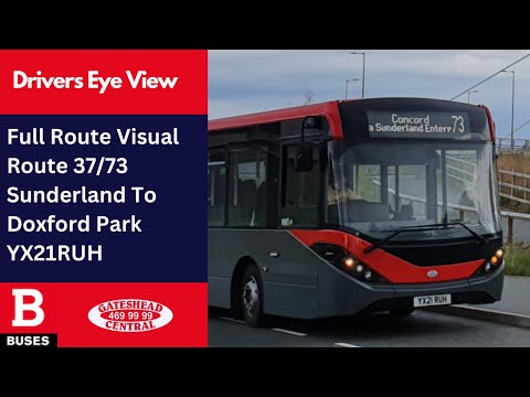 DEV: FULL ROUTE VISUAL | Nexus Bus Routes 37/73 - Sunderland to Doxford Park | YX21RUH
