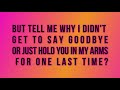 Arjun - One Last Time (lyrics)