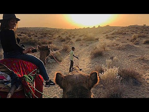 I camped in Thar Desert 🐫 Amazing Camel Safari ~ India Travel Vlog 9