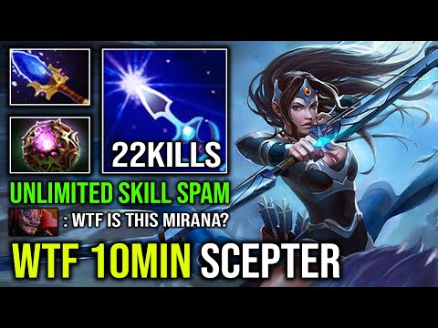 How to Solo Mid Mirana 10Min Scepter Unlimited Skill Spam Predicted Arrow Max Stun Dota 2