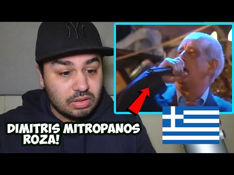 FIRST TIME HEARING Dimitris Mitropanos - Roza (Live) REACTION (Greek Music)