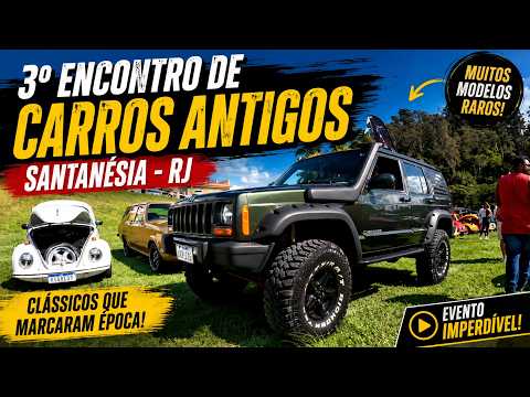 🚗 CARROS ANTIGOS EM SANTANÉSIA 2026 | 3º ENCONTRO DE CARROS ANTIGOS | CARROS CLÁSSICOS BRASILEIROS