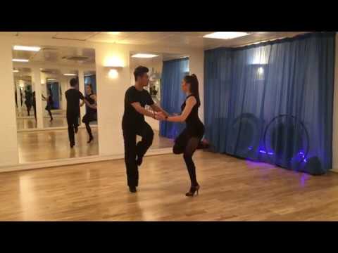 How to dance Kicks in Open Hold in Jive - Intermediate