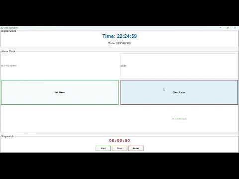 Clock Application Using Java Gui