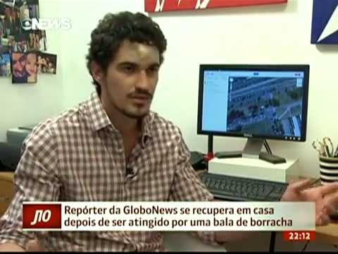 Repórter Da Globonews Se Recupera - Atingido Por Uma Bala De Borracha
