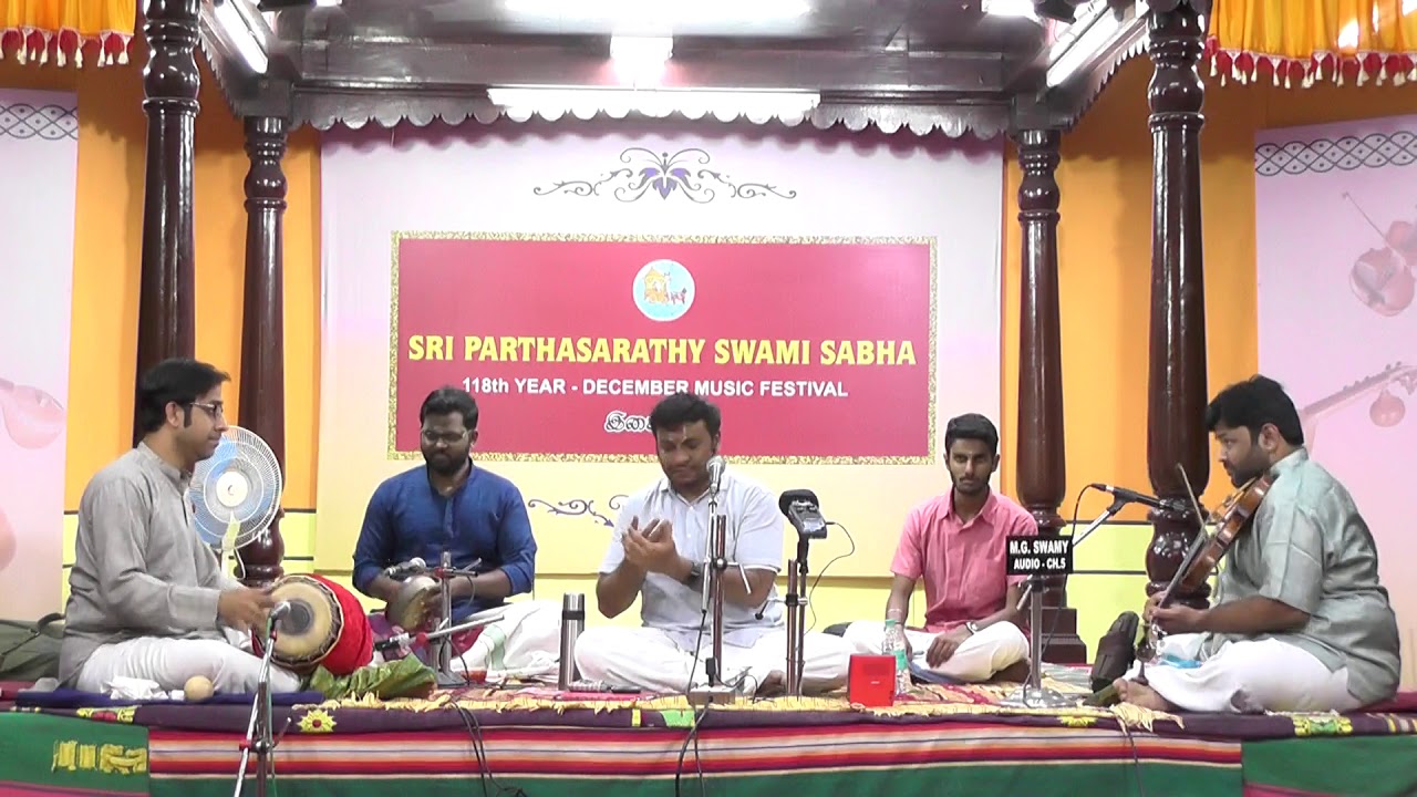 Akshay Padmanabhan   l December Music Festival 2018 l Sri Parthasarathy Swami Sabha l 2nd  Jan, 2019