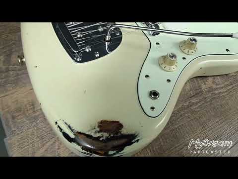 MyDream Partcaster Custom Built - Baryton JM Aged White Over Sunburst Asyllum image 11