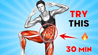➜ 30 Standing Exercises to Burn Belly Fat & Slim Waist | 30-Min Home Workout for Women