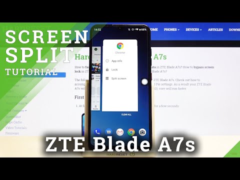 Split Screen and Double Display Option - ZTE Blade A7s