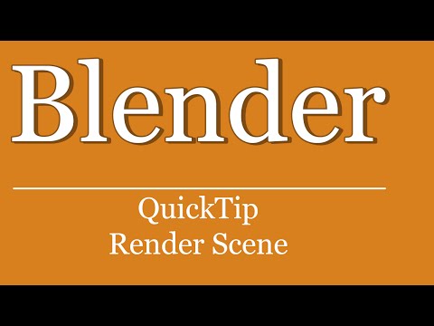 QuickTip #171 - Blender Python Scripting Tutorial - Render Scene