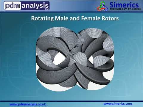 CFD Simulation of a Screw Compressor using Simerics - by Virtura3D