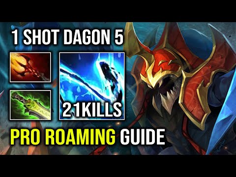 NEW Roaming Nyx Assassin Guide 1 Shot Combo with Level 5 Dagon + E Blade Dota 2