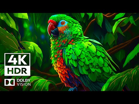 Dschungeltierleben 4K HDR 60FPS Dolby Vision | Kinomusik (dynamische Farben)