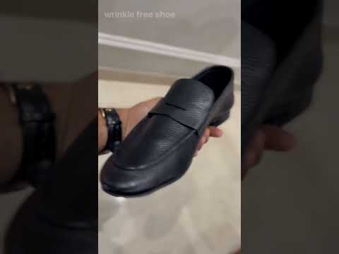 Plain party wear genuine leather loafer shoe for men