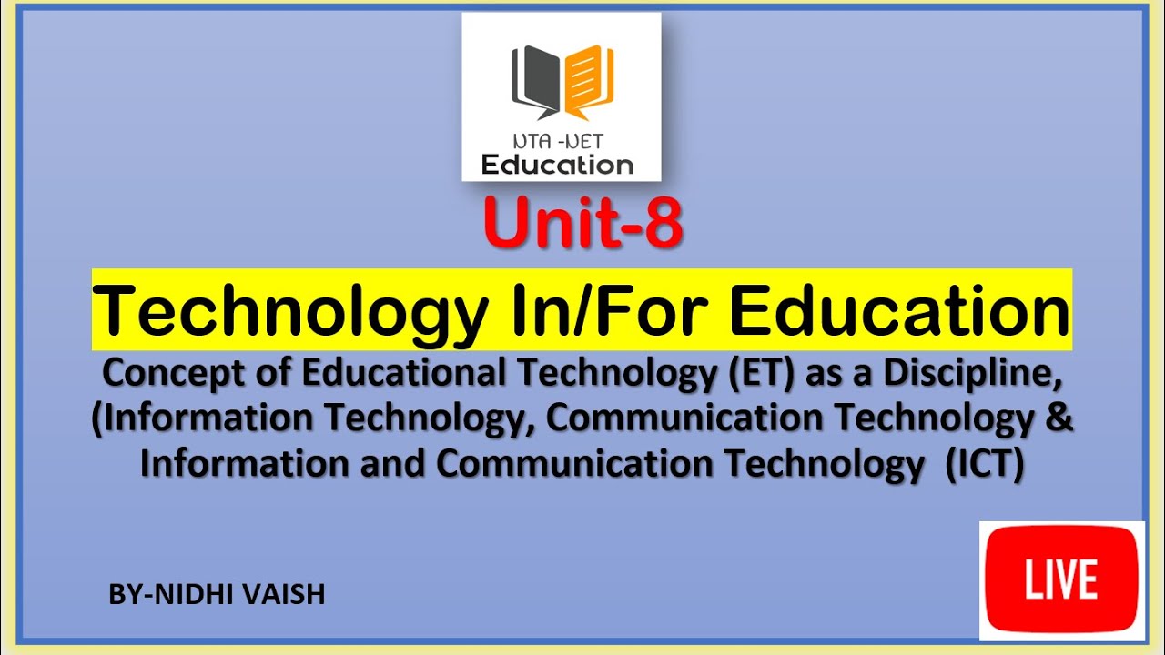 Watch video Educational Technology(ET),Information & Communication Development (ICT),Technology IN/FOR | Part-1 Now Educational Technology(ET),Information & Communication Development (ICT),Technology IN/FOR | Part-1