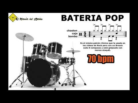 Bateria pop 70 bpm