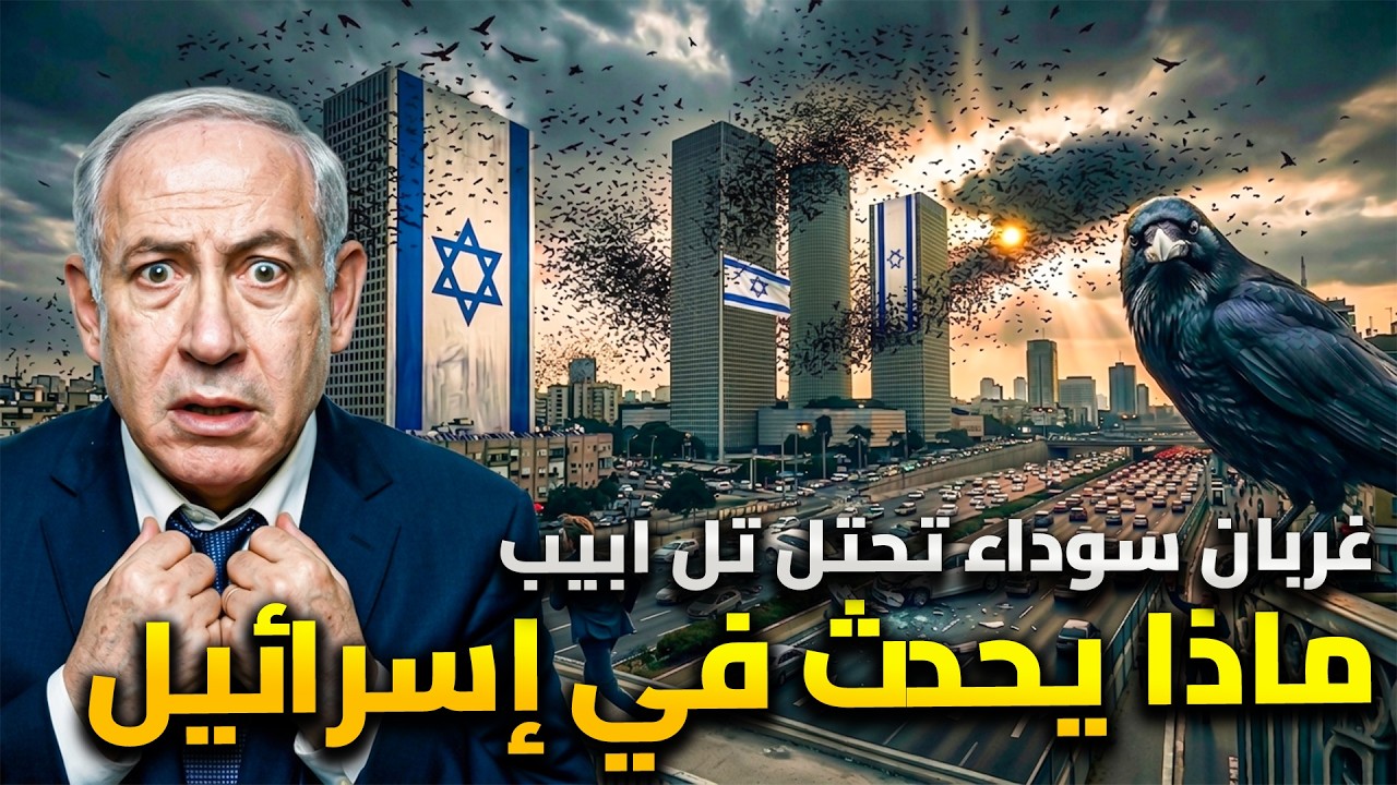 ألاف الغربان تملأ تل أبيب اخفت قرص الشمس .. ماذا يحدث في إسرائيل؟