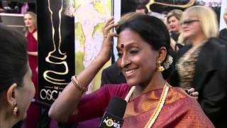 Bombay Jayashri at the Oscars 2013 red carpet