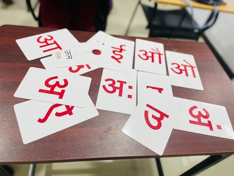 Identifying the vowels (swar) done by our Student Krithika