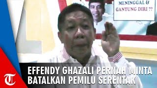 Effendy Ghazali Akui Pernah Minta Batalkan Pemilu Serentak ke MK