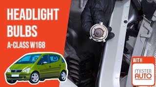 Youtube thumbnail of video "How to replace the headlight bulbs A-Class W168 💡"