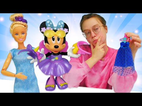 Minni Hiiri -lelu & Barbie-nukke! Lelujen vaatteet. Minnie's Bow-Toons.