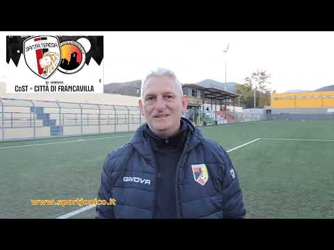 Post-gara Città di Santa Teresa - Città di Francavilla: Intervista a mister Giovanni Currò