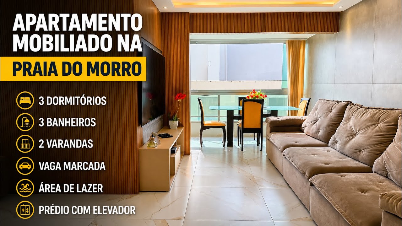 Praia do Morro reformado, mobiliado, 3 quartos, 3 banheiros