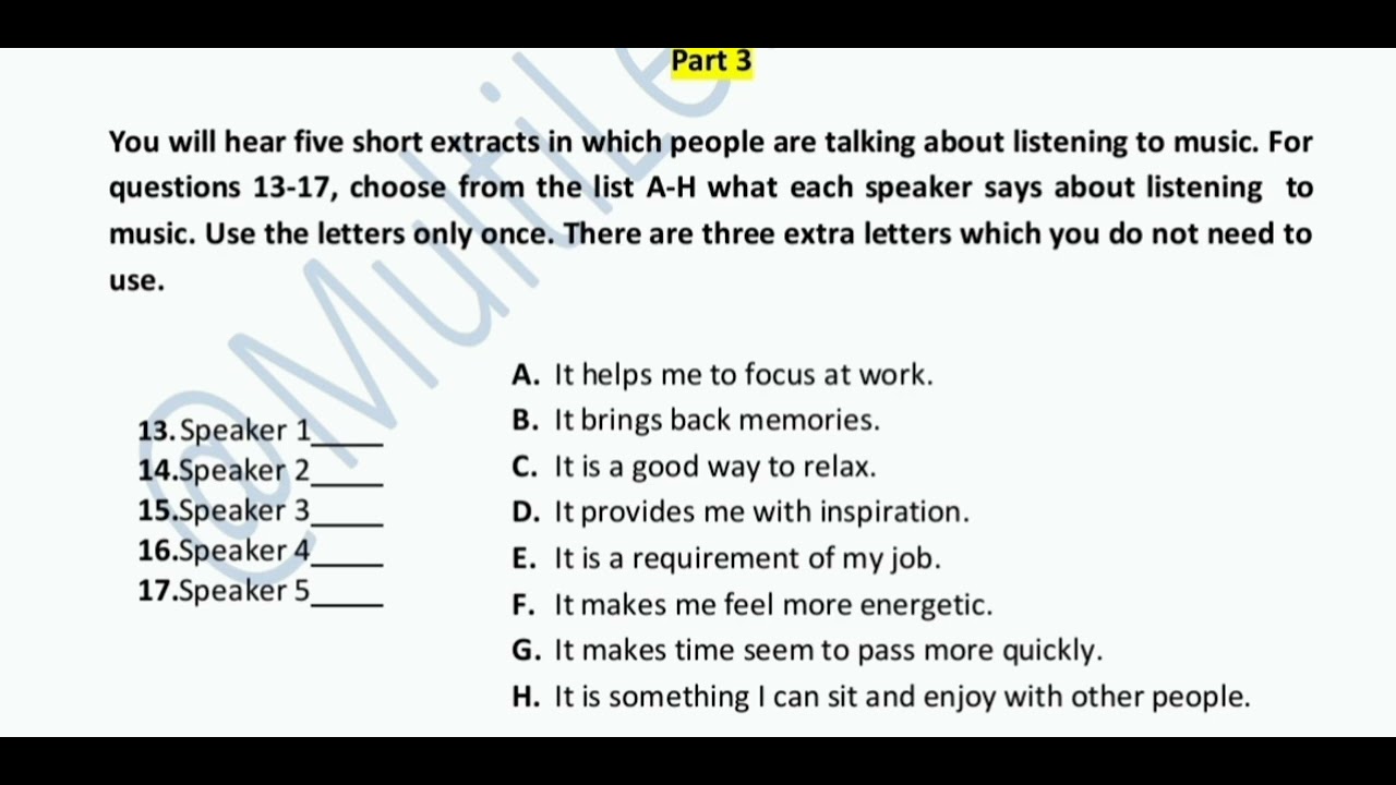 Multilevel full listening test + answer