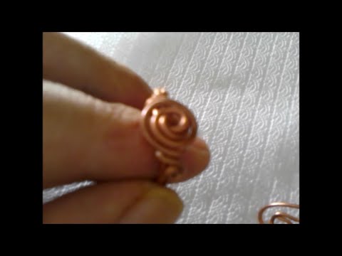 How to make a copper wire ring rose very easy by your self at home, tutorial, handmade art, DIY free Video