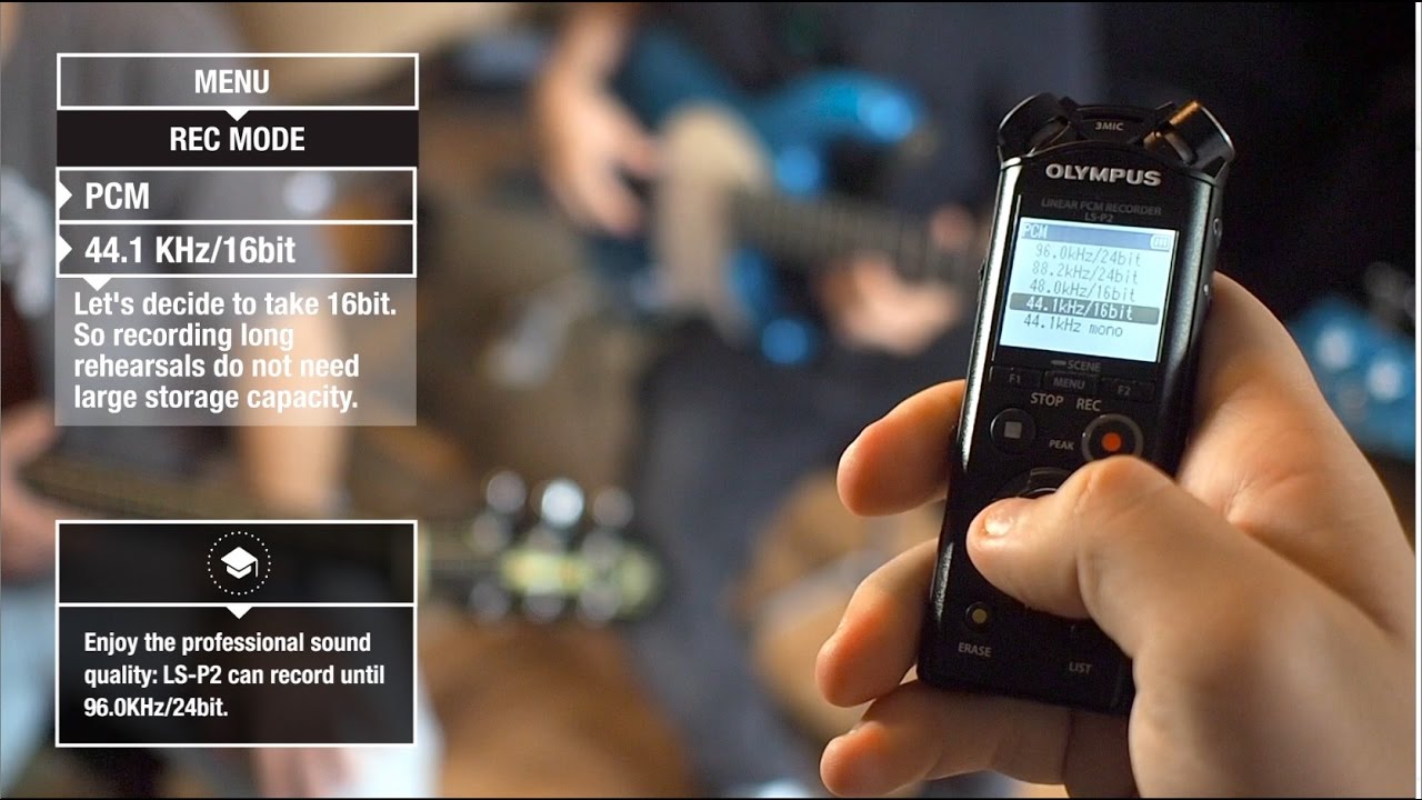 YouTube video - OLYMPUS diktafon LS-P2