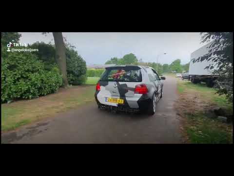 Golf mk4 2.8 v6 4motion straight pipe exhaust sound