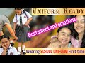 First Day at School with Full school Uniform | Aarohi wearing School Uniform for the first time ||
